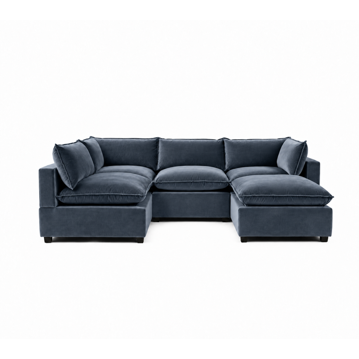 Bellamia Collections Luna Modular L-Shape Sectional + Ottoman