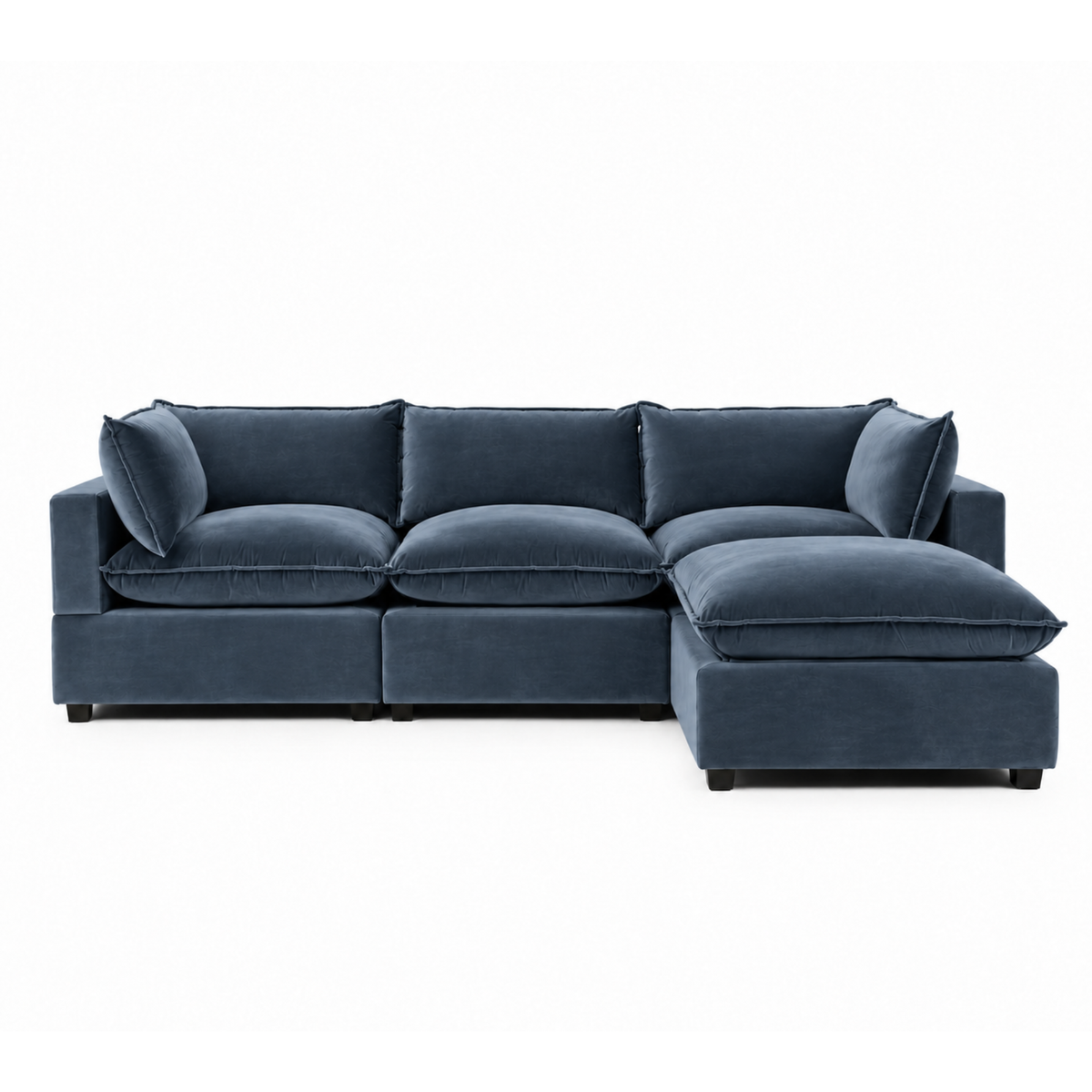 Bellamia Collections Luna Modular 122" Sofa + Ottoman