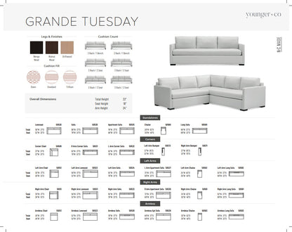 Younger Furniture Grande Tuesday Sofa Collection
