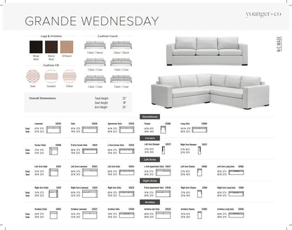 Younger Furniture Grande Wednesday Sofa Collection