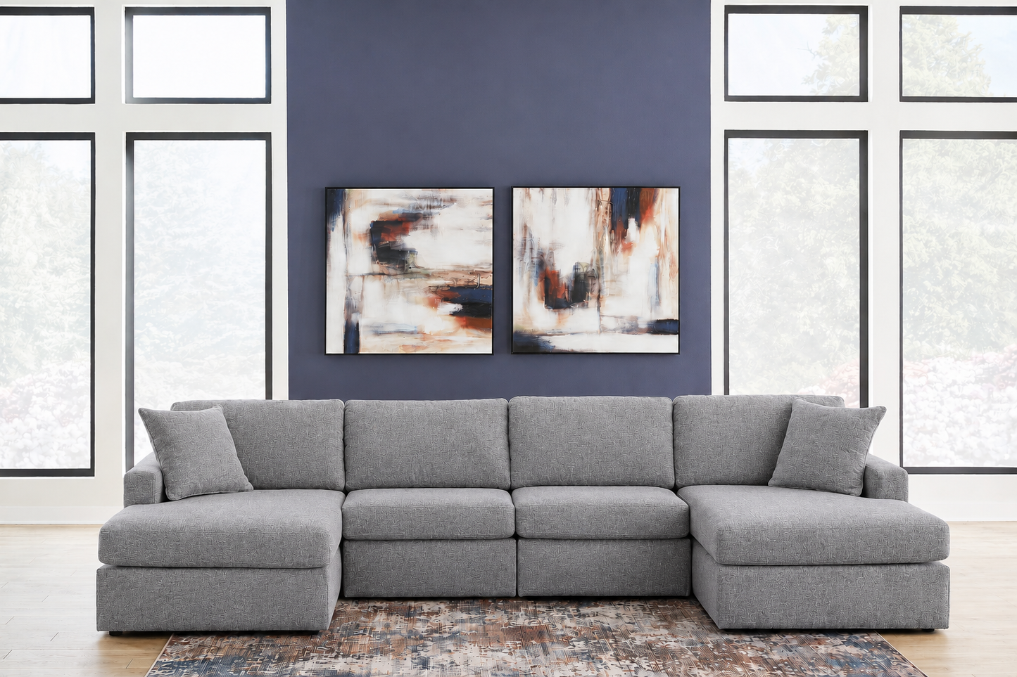 Modmax Modular 4-Piece Double Chaise Sectional