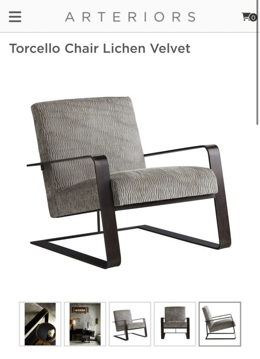 Arterior’s Home Torcello Chair Lichen Velvet Set