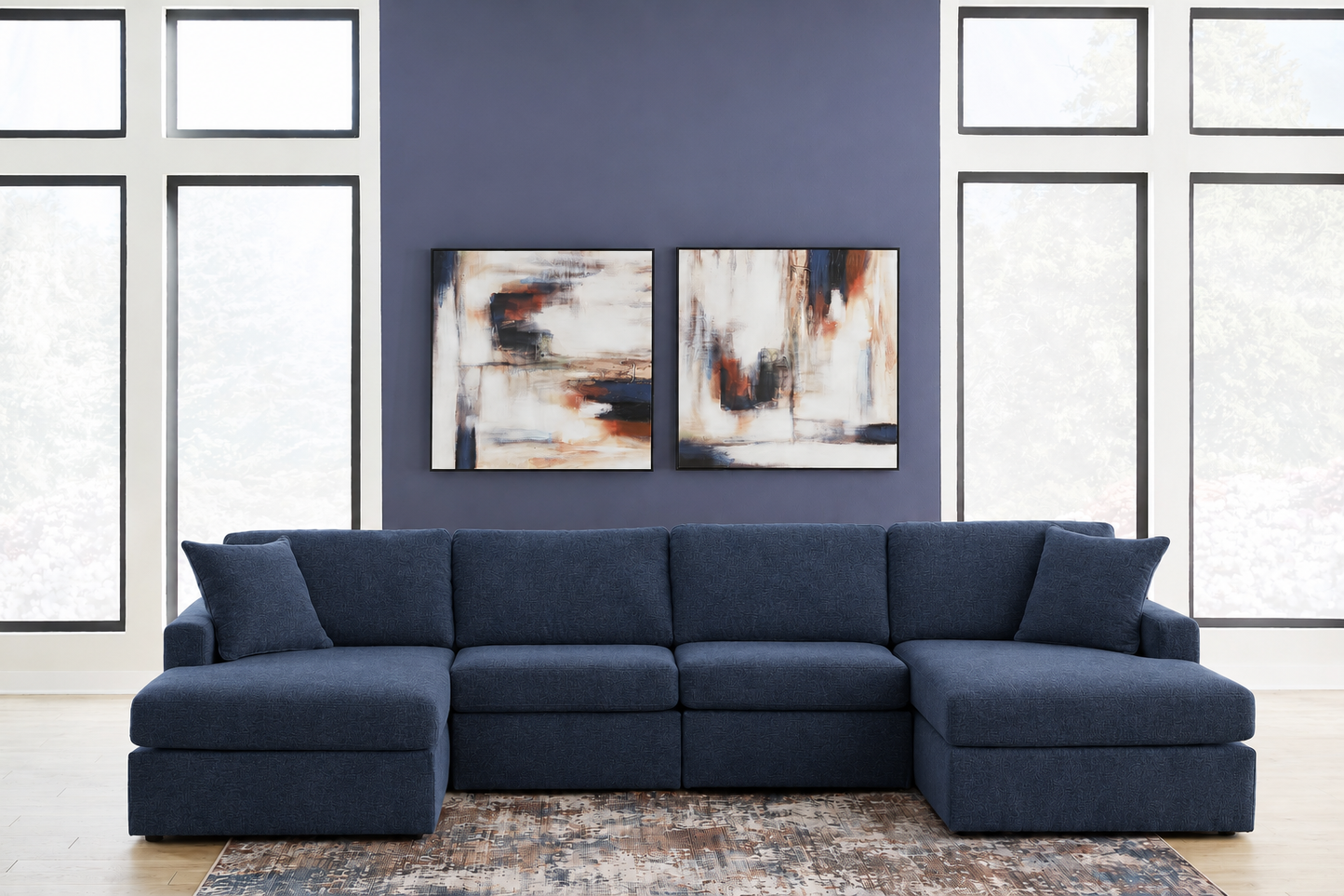 Modmax Modular 4-Piece Double Chaise Sectional