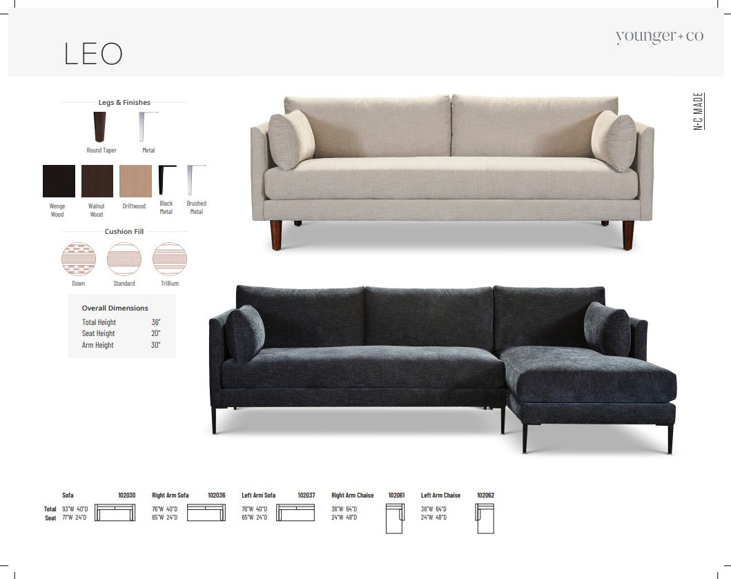 Younger Furniture Leo Sectional Collection