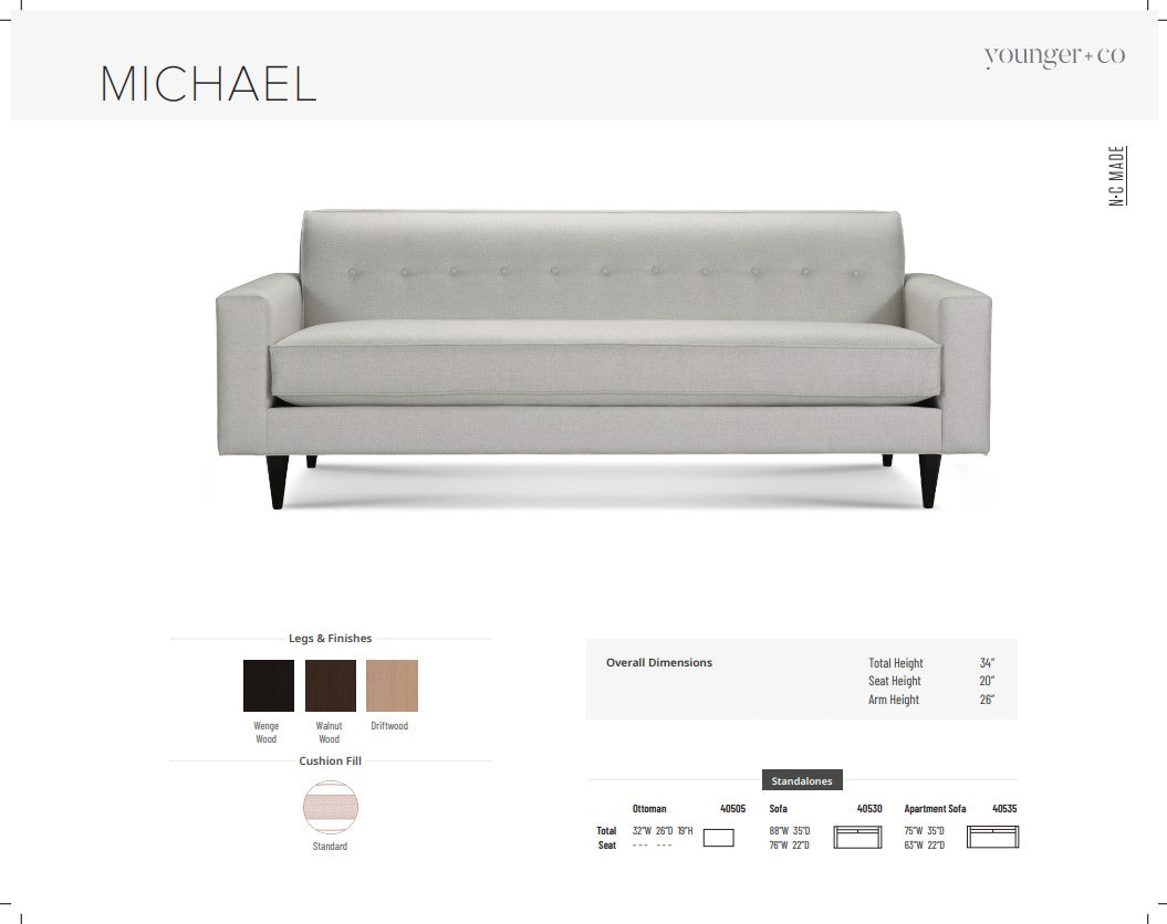 Younger Furniture Michael Sofa Collection