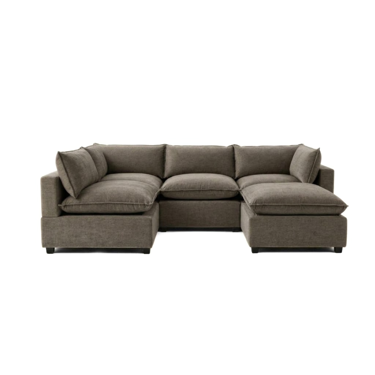 Bellamia Collections Luna Modular L-Shape Sectional + Ottoman