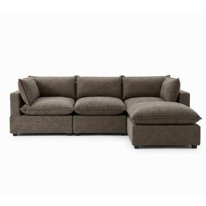 Bellamia Collections Luna Modular 122" Sofa + Ottoman