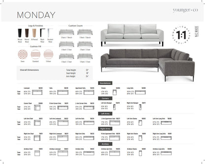 Younger Furniture Monday Sofa Collection