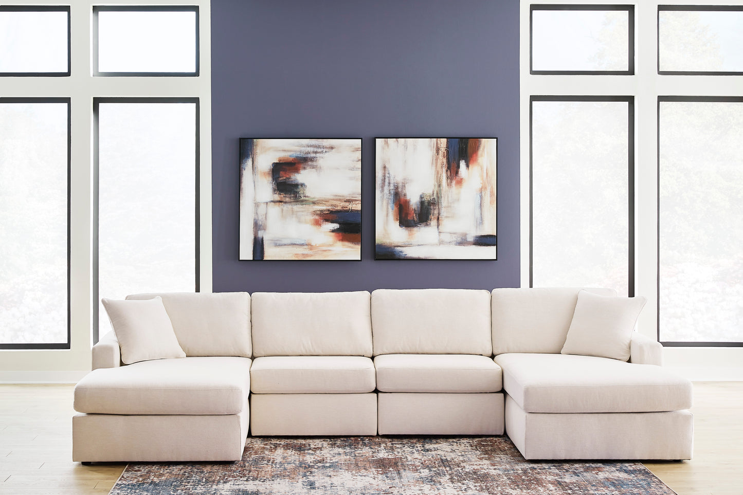 Modmax Modular 4-Piece Double Chaise Sectional