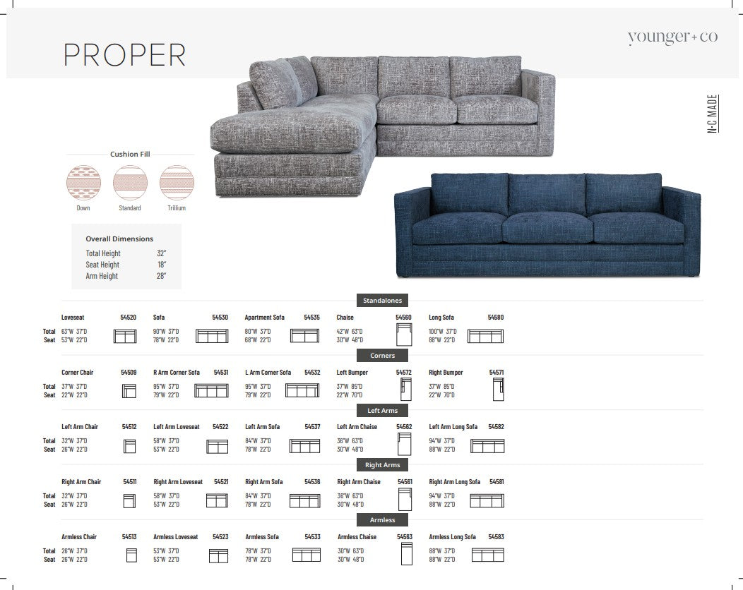 Younger Furniture Proper Sofa Collection