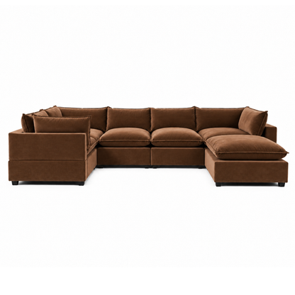 Bellamia Collections Luna Modular Grand Corner Sectional + Ottoman