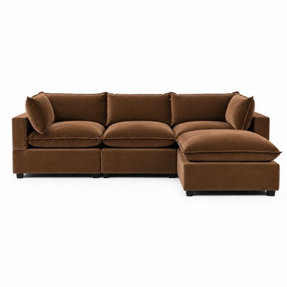 Bellamia Collections Luna Modular 122" Sofa + Ottoman