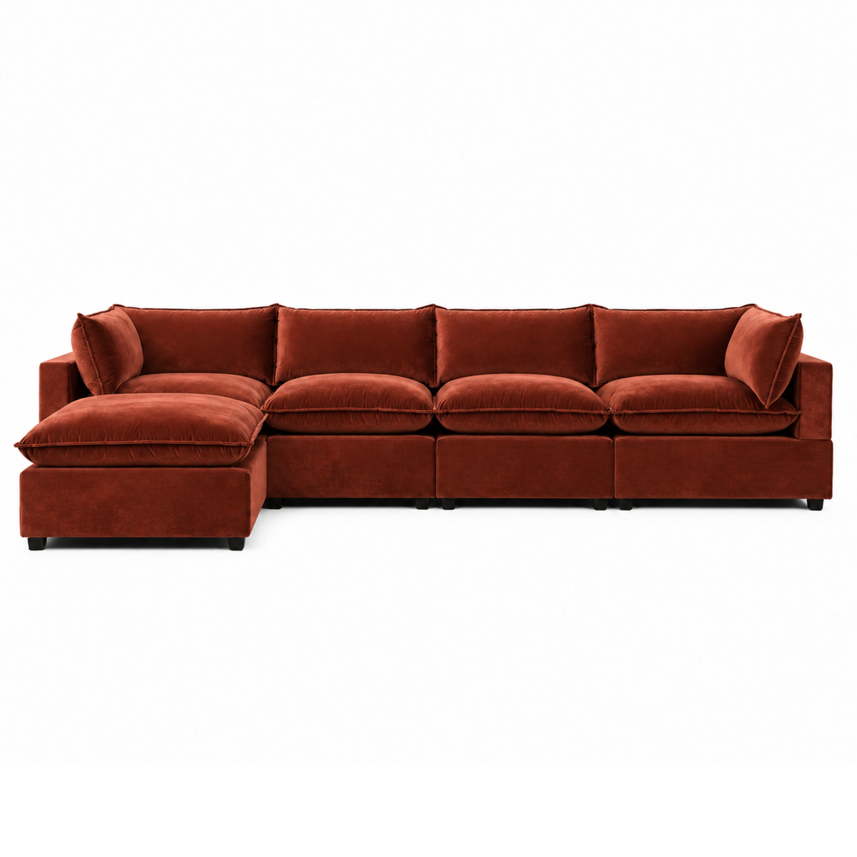 Bellamia Collections Luna Modular 4-Seater Sofa + Ottoman