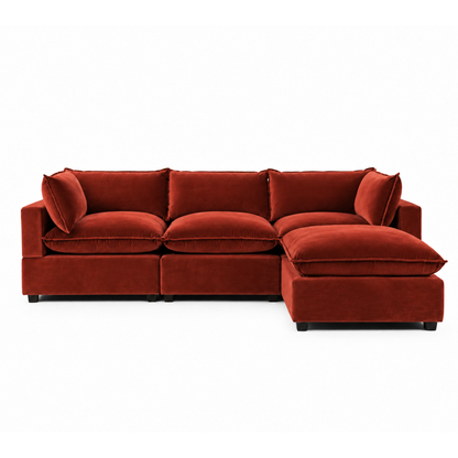 Bellamia Collections Luna Modular 122" Sofa + Ottoman