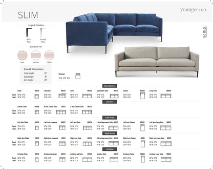 Younger Furniture Slim Sofa Collection