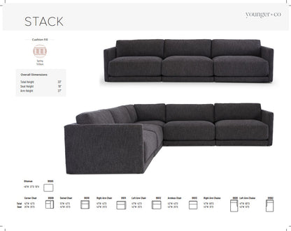Younger Furniture Stack Sectional Collection
