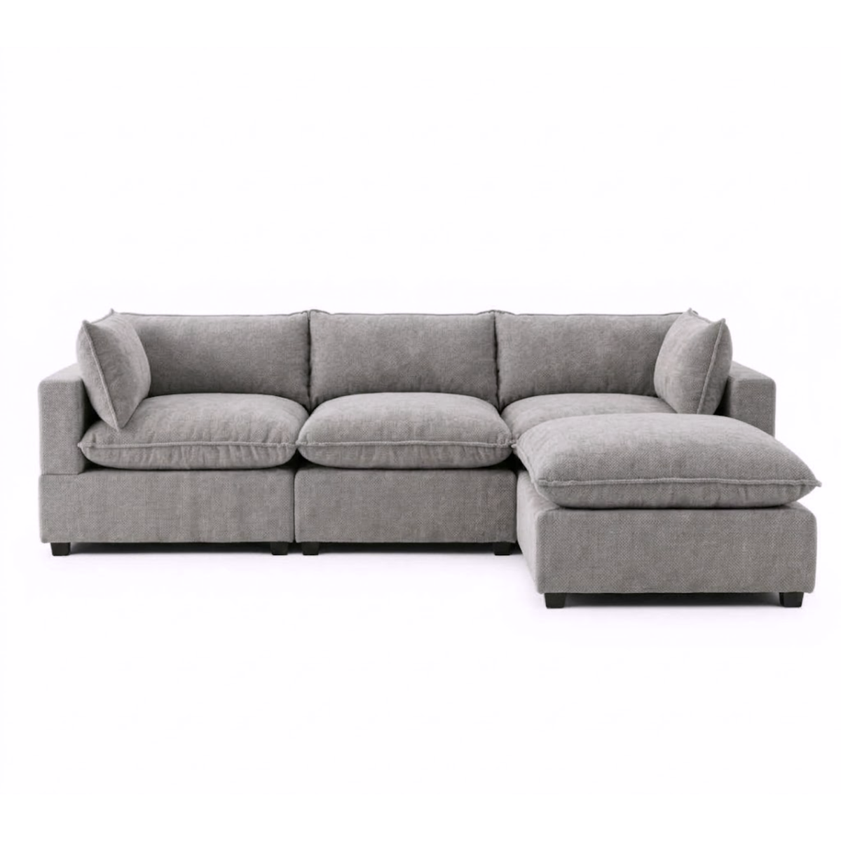 Bellamia Collections Luna Modular 122" Sofa + Ottoman