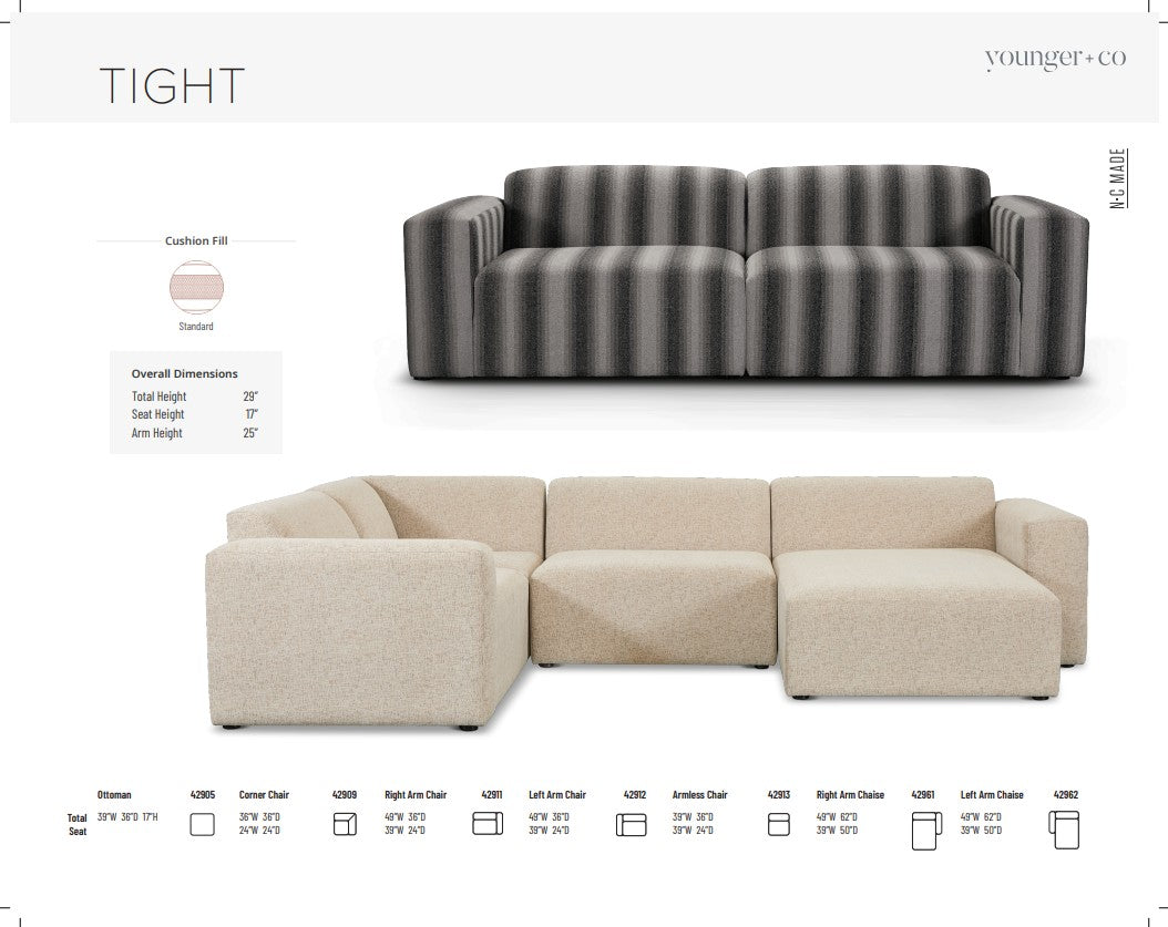 Younger Furniture Tight Sofa Collection