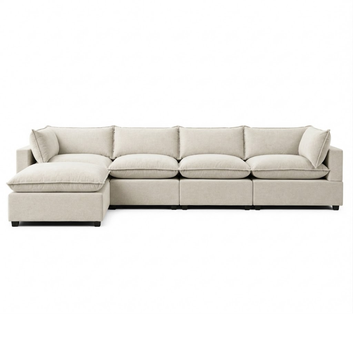 Bellamia Collections Luna Modular 4-Seater Sofa + Ottoman