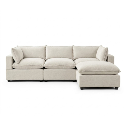 Bellamia Collections Luna Modular 122" Sofa + Ottoman